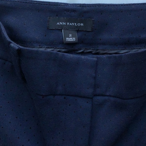Ann Taylor The Ankle Pant Slim Trouser in Blue Dot - Picture 5 of 5